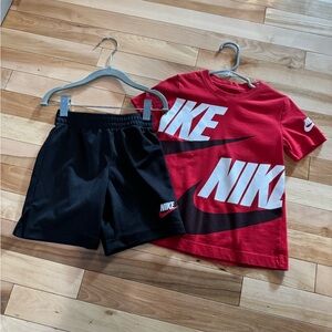 Nike Red Tee and Black Shorts Combo